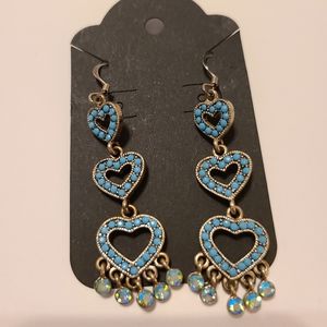 3 Heart Earrings